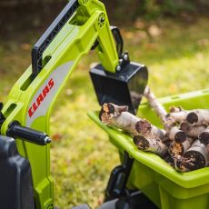 Дитячий трактор на педалях з причепом, переднім та заднім ковшами Falk 1010W CLAAS AXOS (колір - зелений)